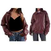 Women’s Classic Faux Leather Biker Jacket