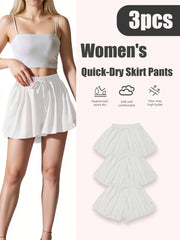 Women's Quick-Dry Pleated Sports Skirt Set (3pcs)