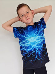 Boys Girls Shirts Graphic T-Shirt Neon Color Kids Novelty Short Sleeve Animal Print Tees 4-16 Years