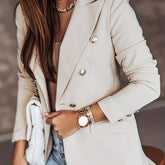 Double Lapel Woven Blazer