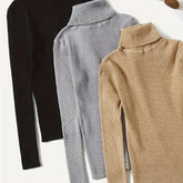Slim Turtleneck Pullover Trio