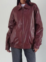 Women’s Classic Faux Leather Biker Jacket