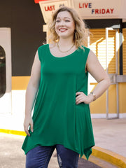 Womens plus Size Tank Tops Summer Sleeveless Shirts Casual Loose Tunic Blouses