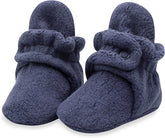 Unisex Fleece Baby Booties, Soft Sole and Non Slip | Stay on Slipper Socks for Infant/Toddler, Girls, Boys 3-24 Months