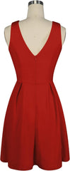 Women'S Sleeveless V Neck Casual Mini Dress Graduation Dinner Gowns Party Cocktail Dresses with Pockets OX366
