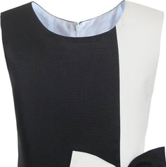 Girls Dress Color Block Contrast Bow Tie Everyday Party Size 4-14