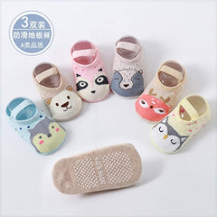 Baby Toddler Non-Skid Socks Little Girls Cute Cartoon Floor Socks 8-36M