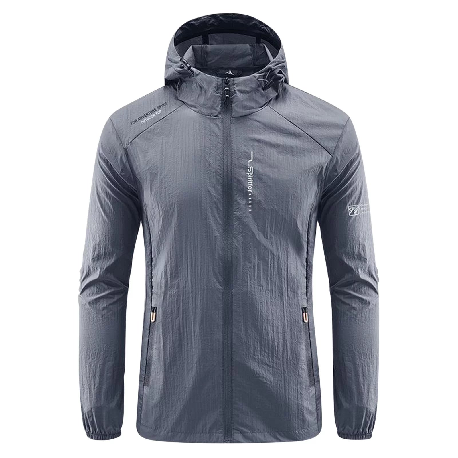 Men'S UPF 50+ Sun Protection Jackets Lightweight Breathable Full Zip Hoodie Summer Shirts for Running Travel Outdoors