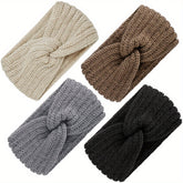 Women’s Cable Knit Winter Headband Set (4 Pieces)