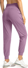 Women'S Joggers Pants with Zipper Pockets High Waisted Athletic Tapered Sweatpants for Women Workout Lounge