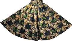 Decora Apparel African Print Women Dashiki Maxi Skirt with Tribal Scarf Pockets Elastic High Waist One Size Plus