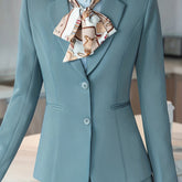 Slim Lapel Woven Blazer