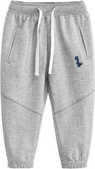 Toddler Boys Jogger Active Athletic Pants Dinosaur Sweatpants (1-Pack 2-Pack)