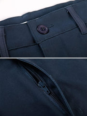 Mens Tapered Flat Front Casual Dress Pants, Chinos Pants Men