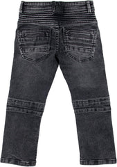 Baby Boys Toddler Jeans, Elastic Waist Biker Moto Distressed Ripped Denim Jeans for Boys & Colored Pants