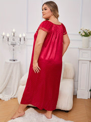 Plus Size Heart Print Night Dress