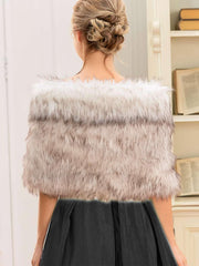 Wedding Faux Fur Shawls and Wraps Bridal Fur Stole Bridesmaids Winter Cover up for Women and Brides