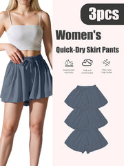 Women's Quick-Dry Pleated Sports Skirt Set (3pcs)