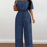 Women Off-Shoulder Wide Leg Jumpsuit