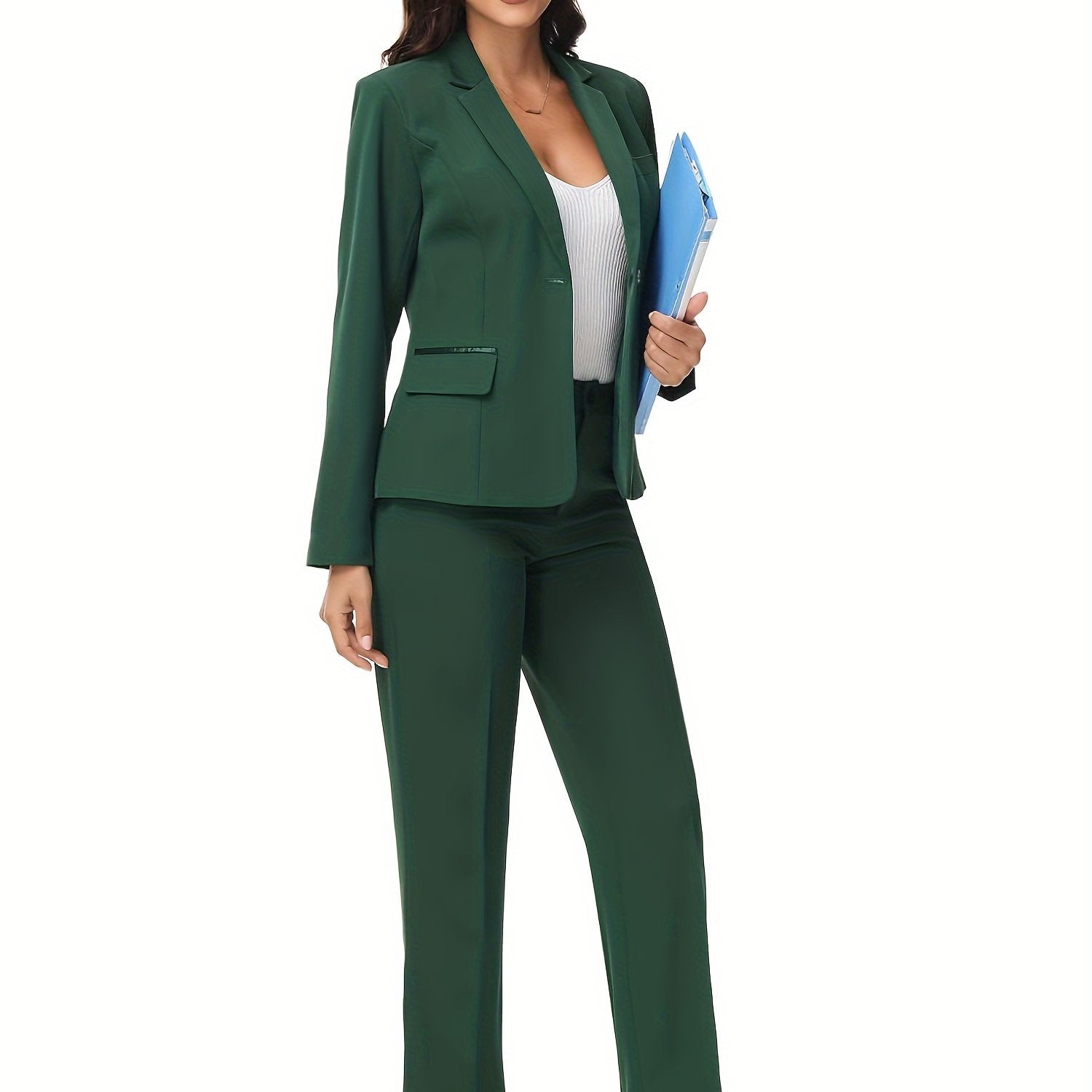 Slim One Button Office Suit