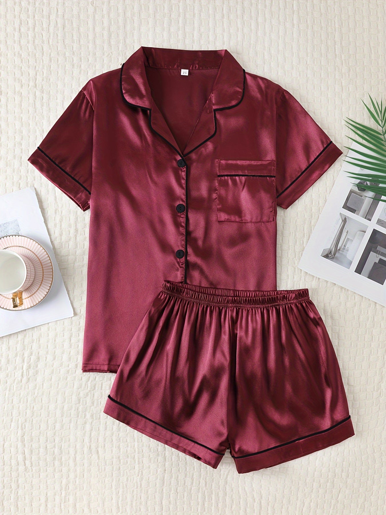 Women Satin Short Pajama Set