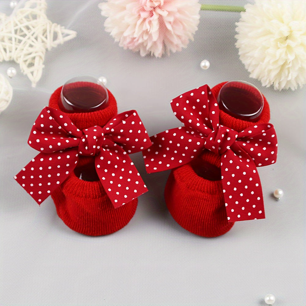 Red Non Slip Baby Socks