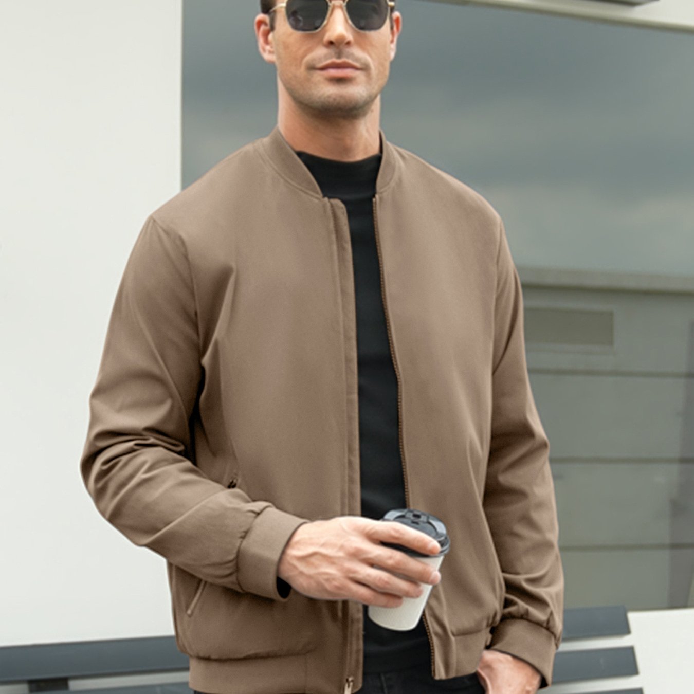 Men’s Lightweight Casual Flight Bomber Jacket