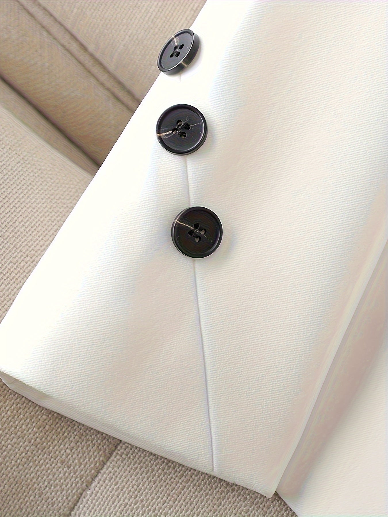 Beige Office Tailored Blazer Womens