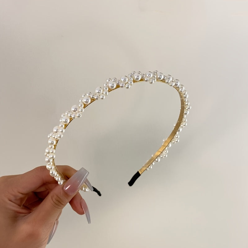 Vintage Faux Pearl Headband Set
