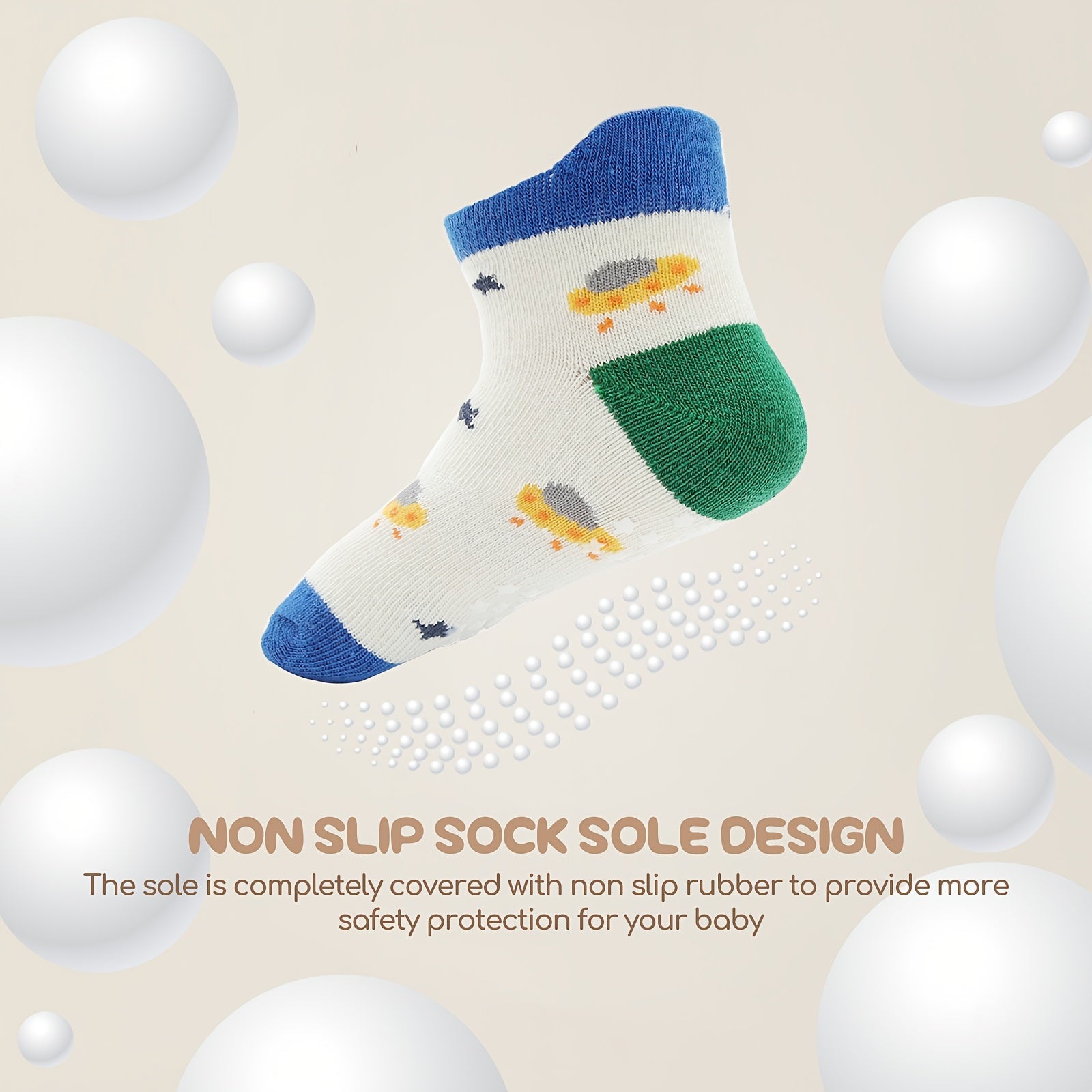 Non Slip Cotton Baby Ankle Socks