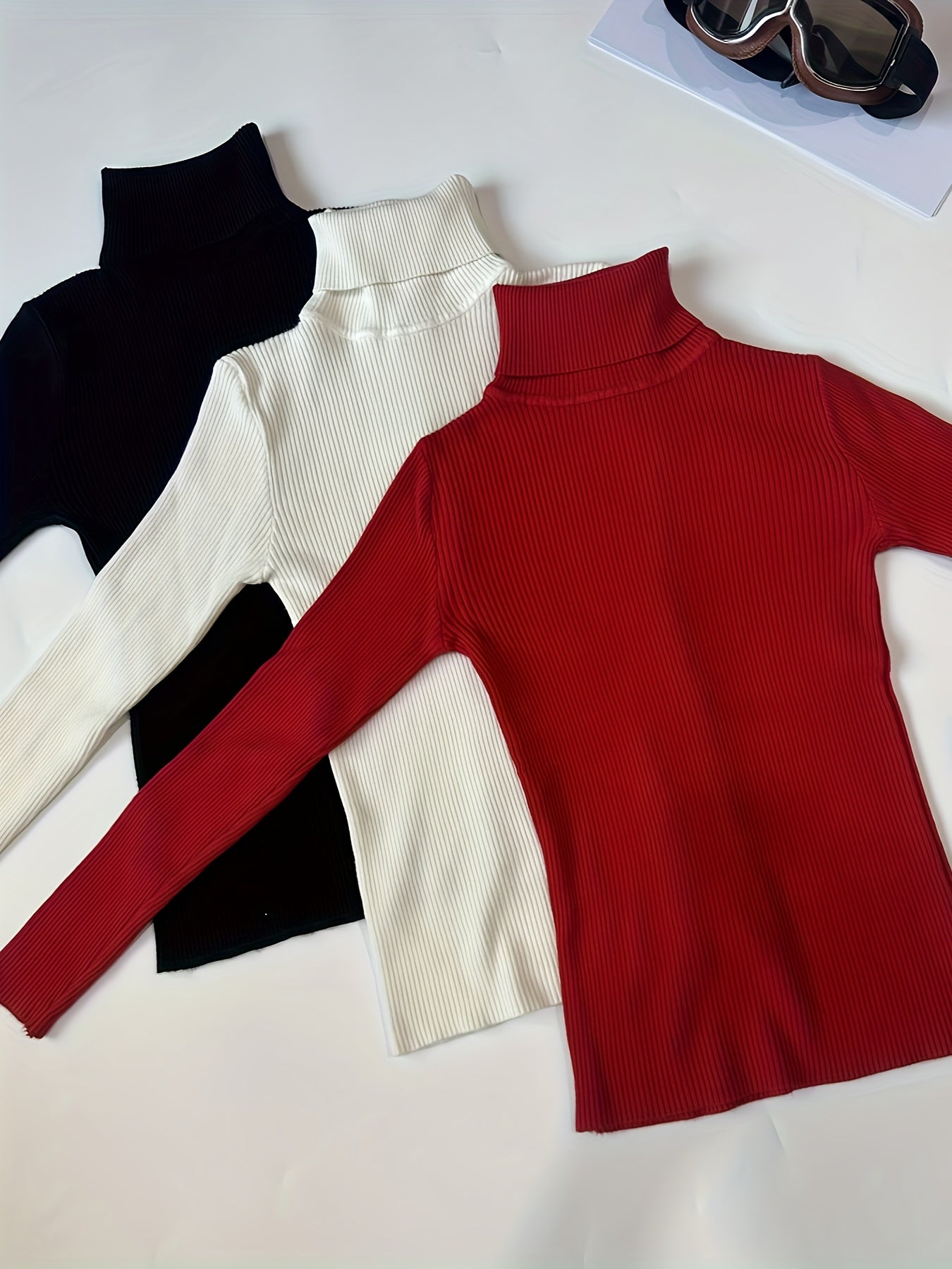 Slim Turtleneck Pullover Trio