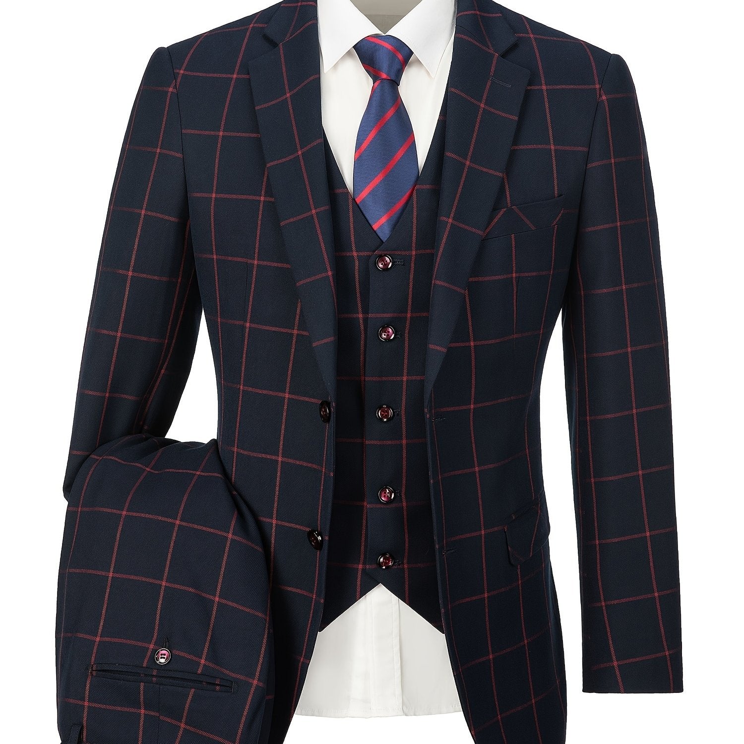 Plaid Double Trio Suit