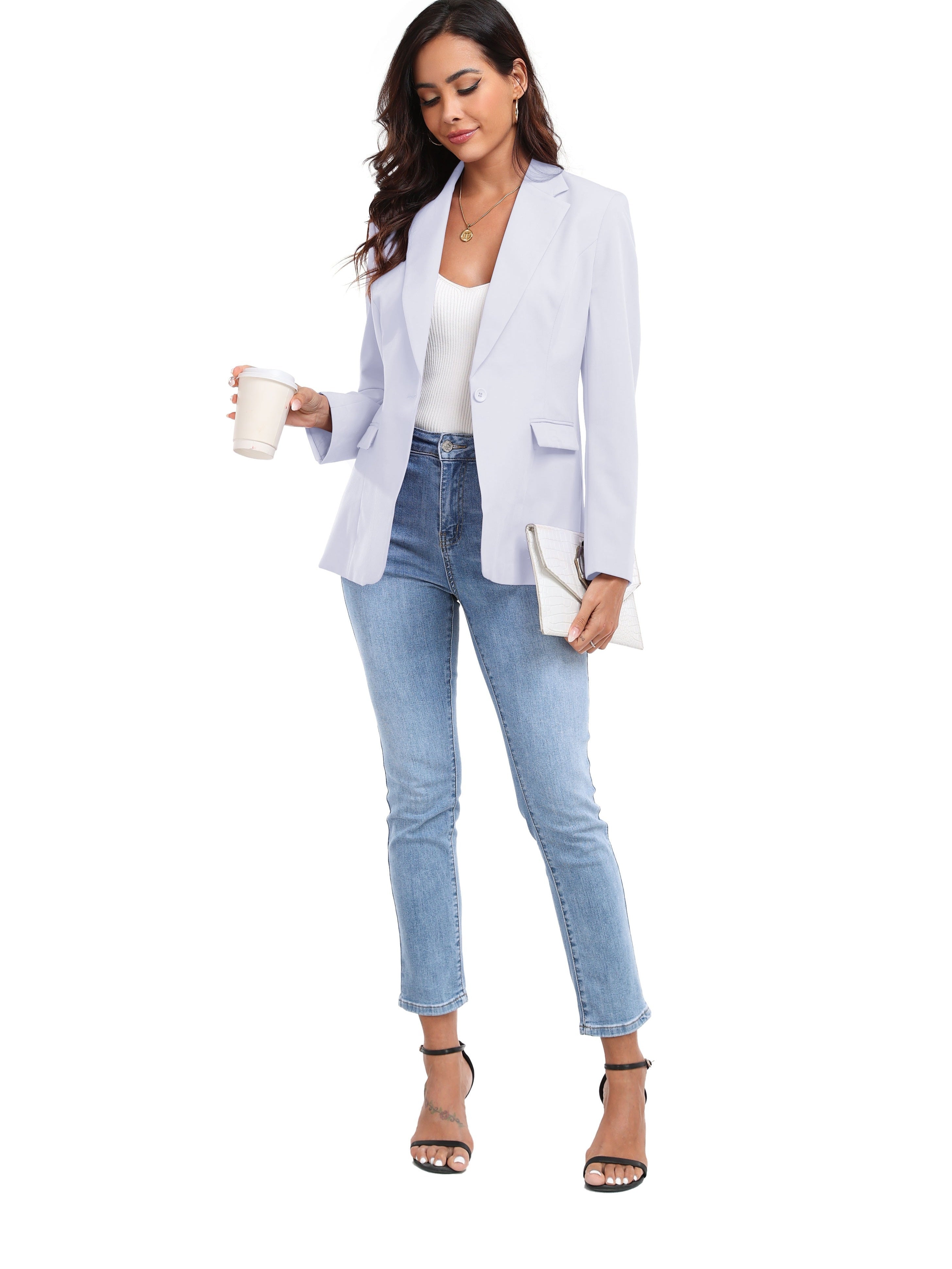 Single Button Office Work Blazer