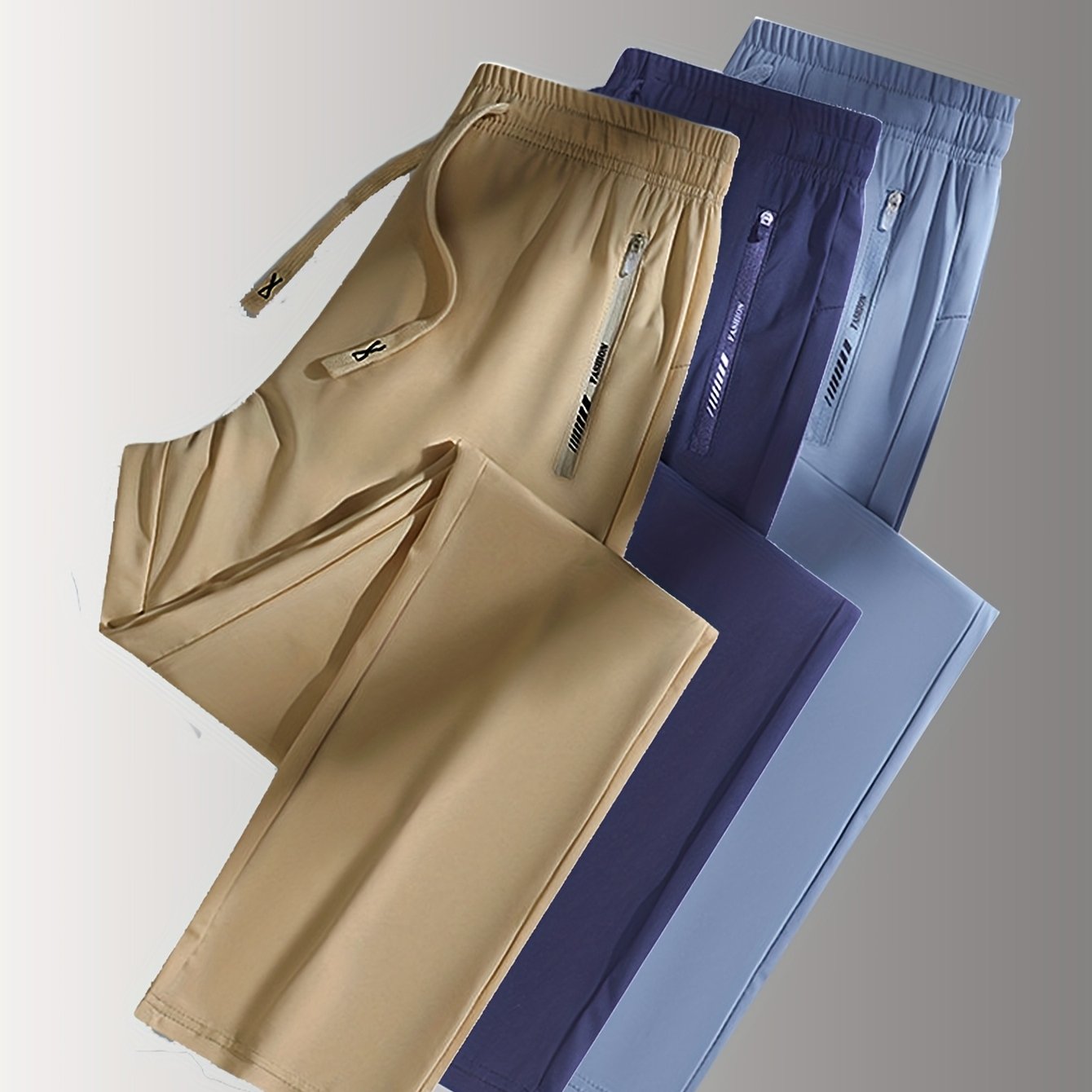 Women High-Waist Stretch Sports Pants Set (3pcs)