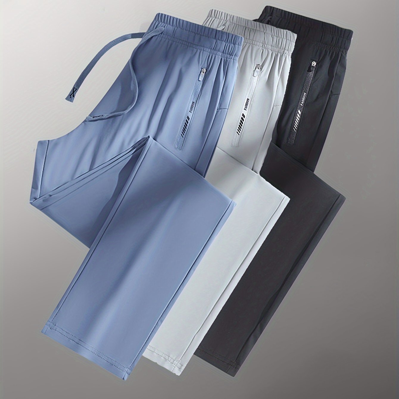 Women High-Waist Stretch Sports Pants Set (3pcs)