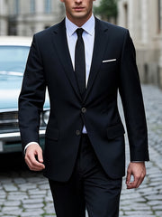 Elegant Black Two Piece Suit
