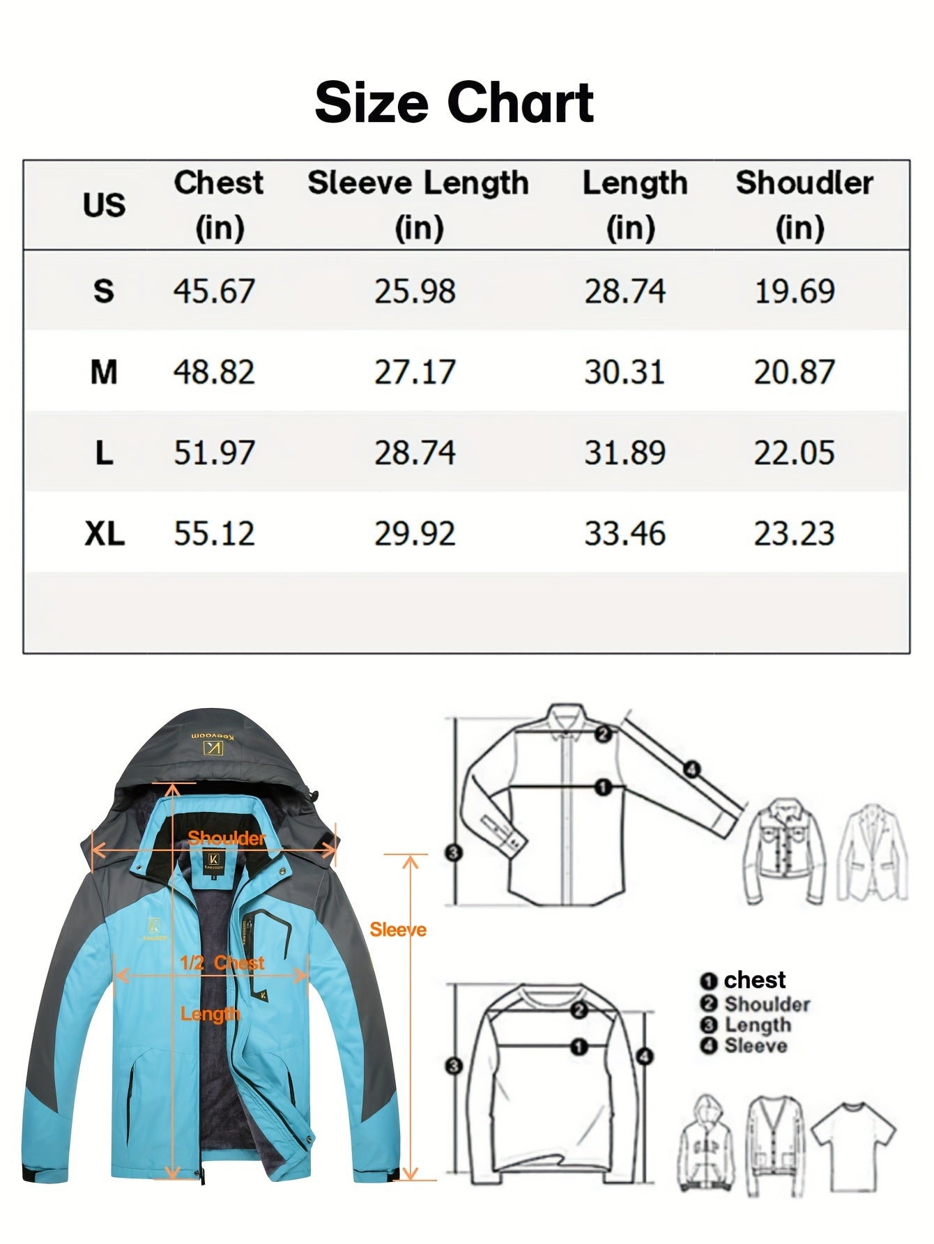Men’s Waterproof Winter Ski Jacket
