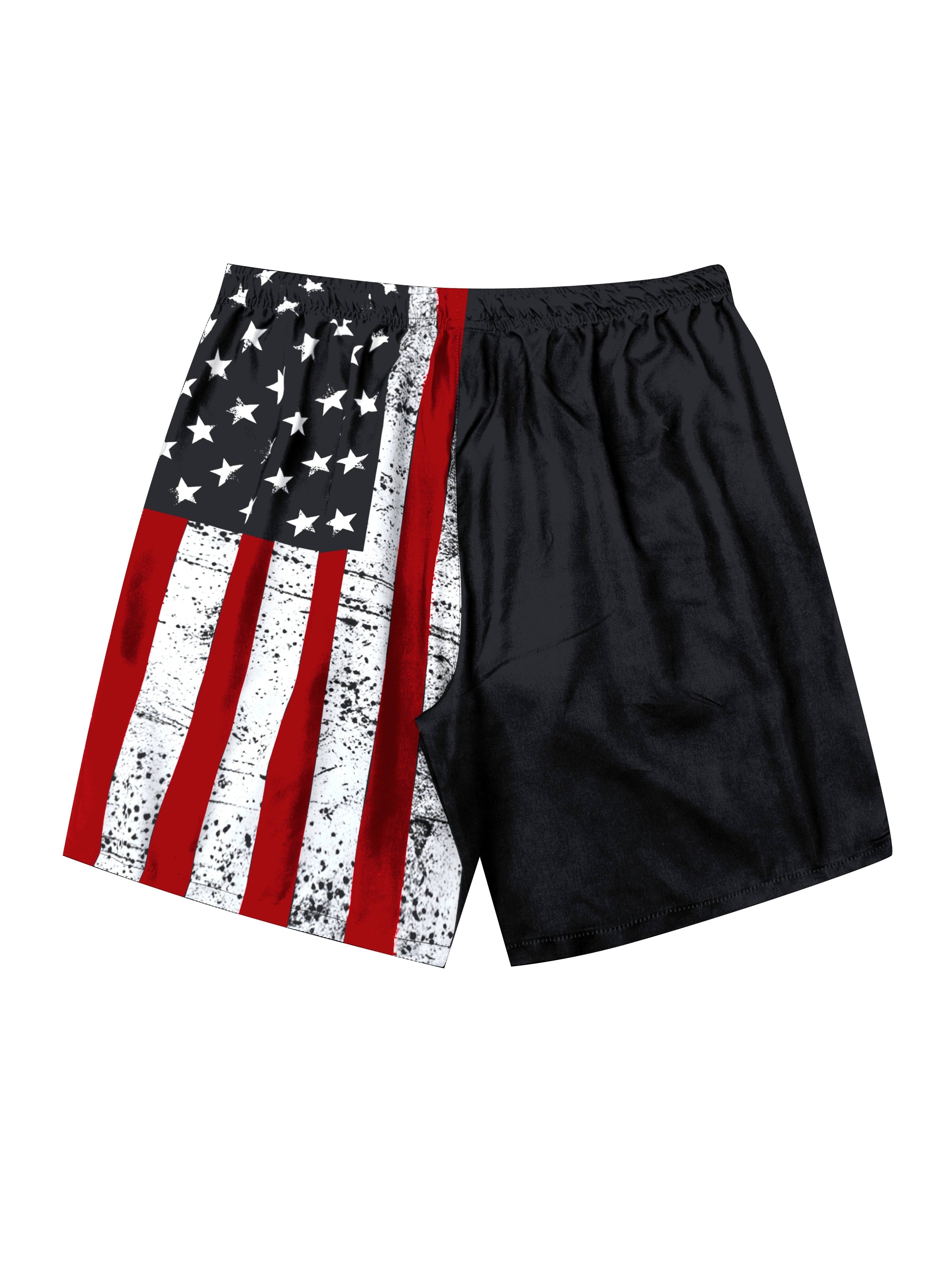 Flag Graphic Holiday Shorts