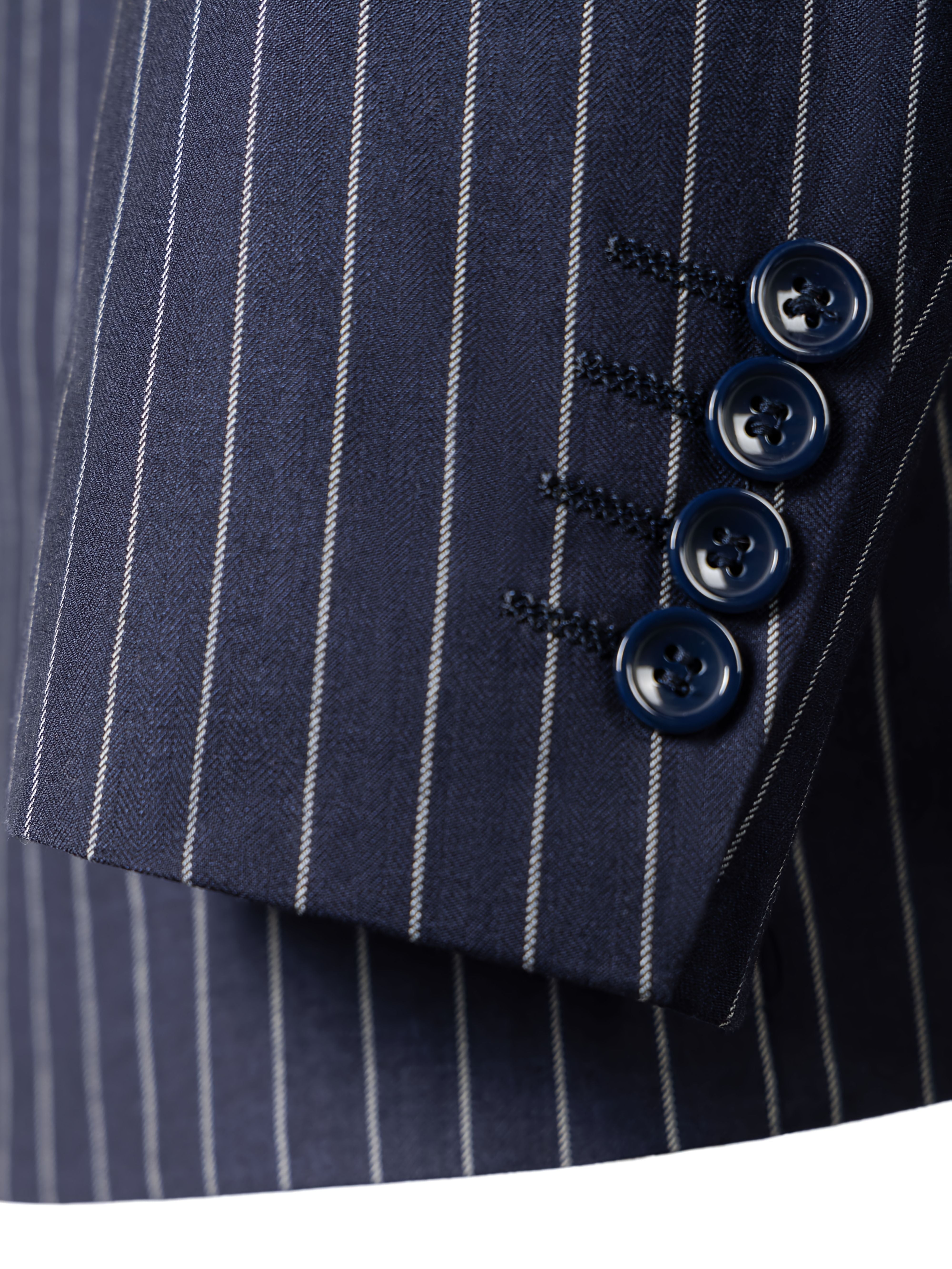 Men’s Three-Piece Vertical Stripe Suit Set