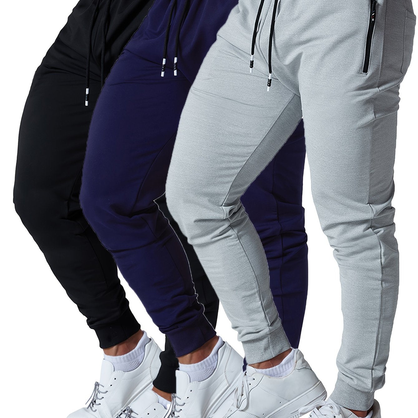 Men’s Tapered Athletic Sweatpants – 3-Piece Set