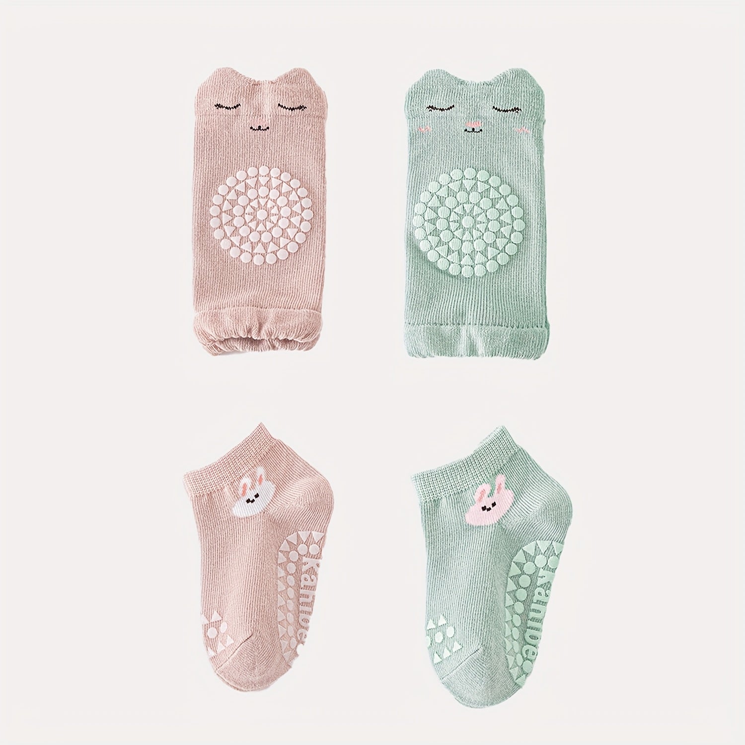 Baby Crawling Knee Pads Sock Set