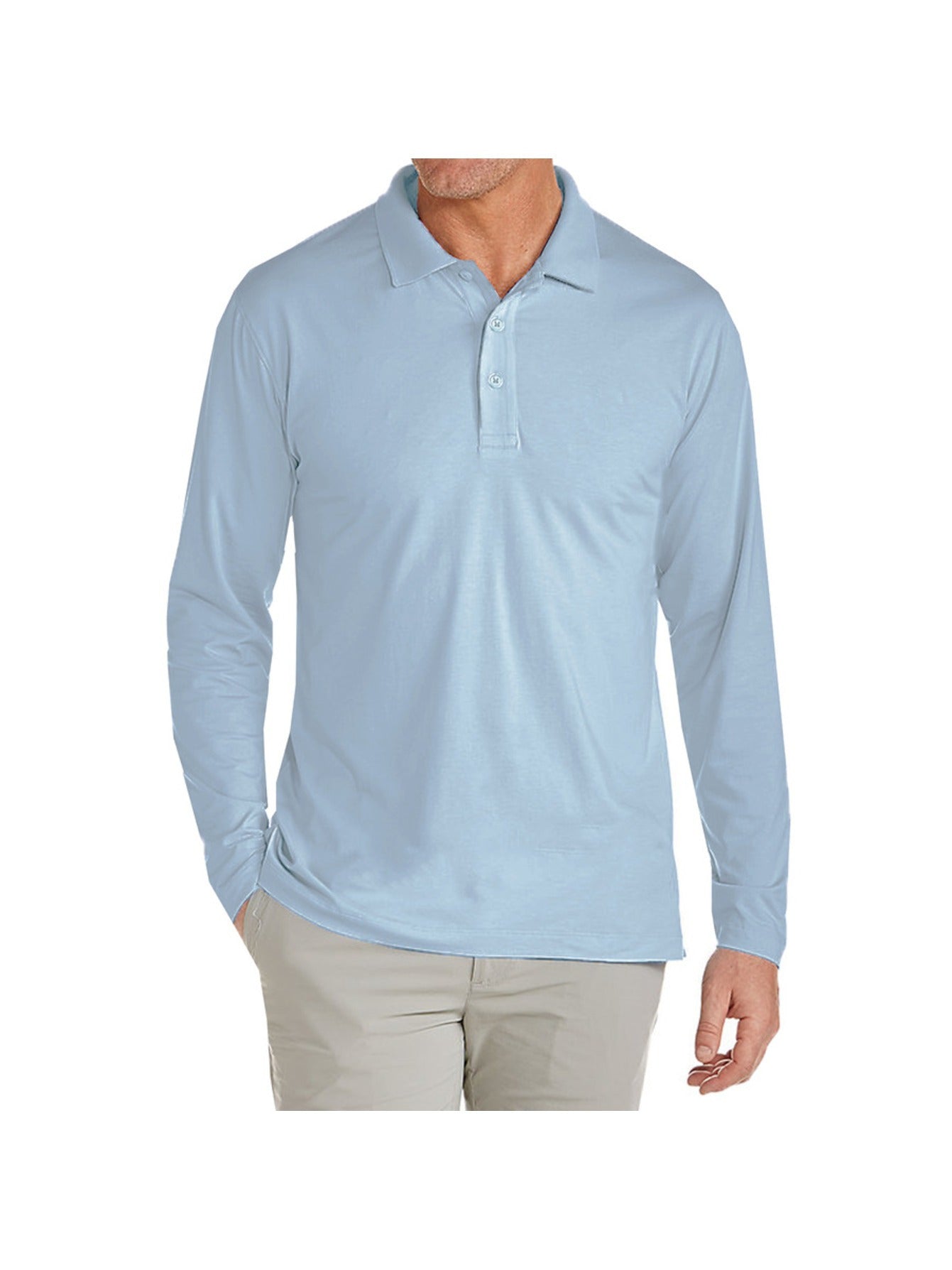 Stretch Pique Long Sleeve Polos
