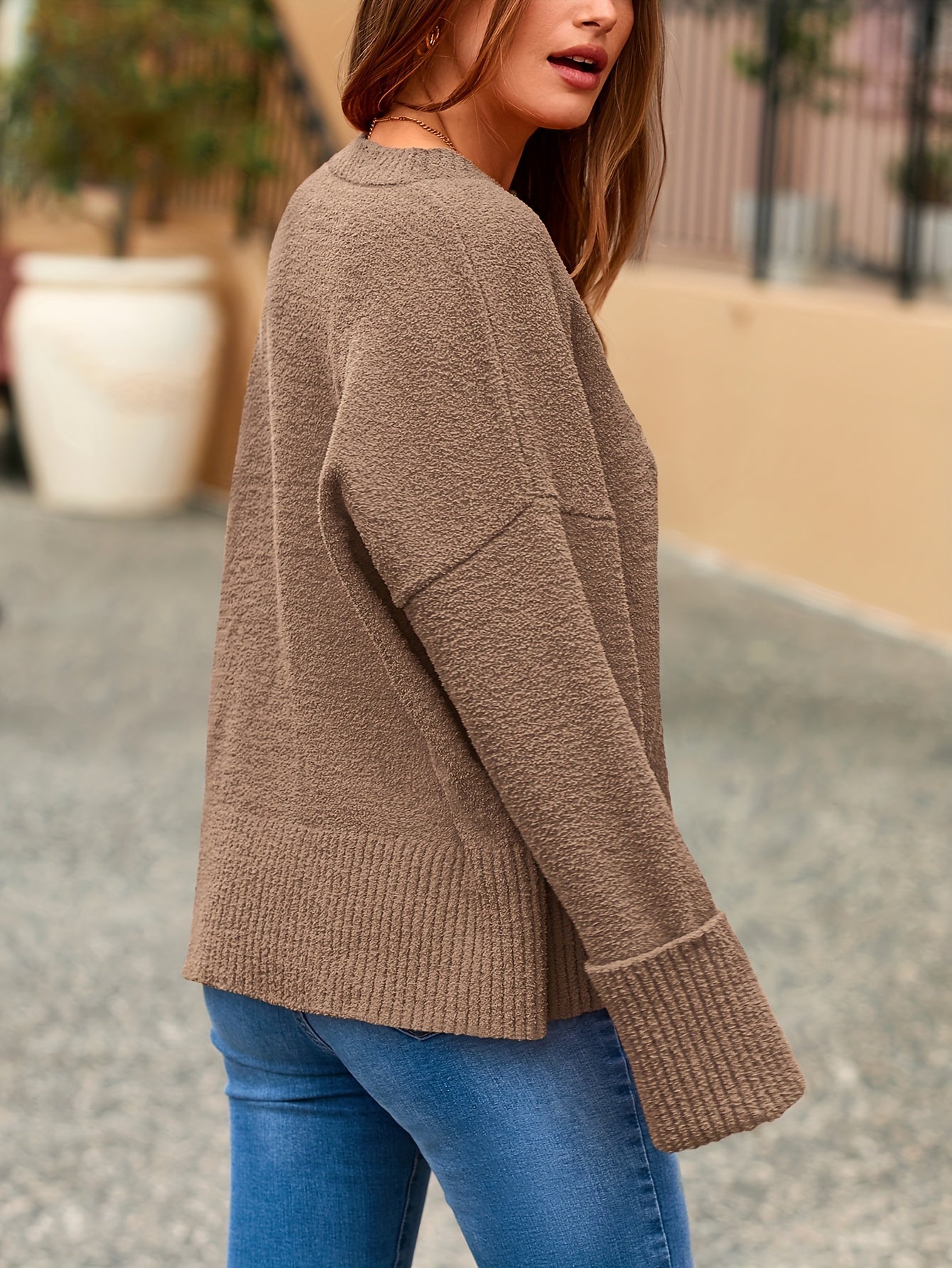 Fuzzy Chunky Knit Pullover