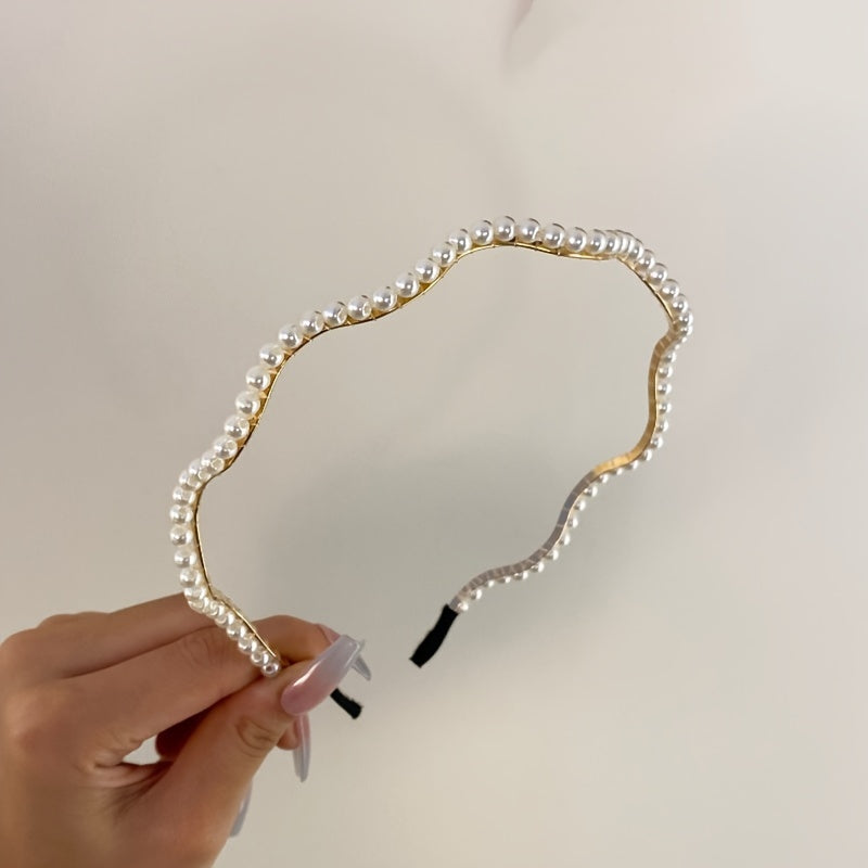 Vintage Faux Pearl Headband Set