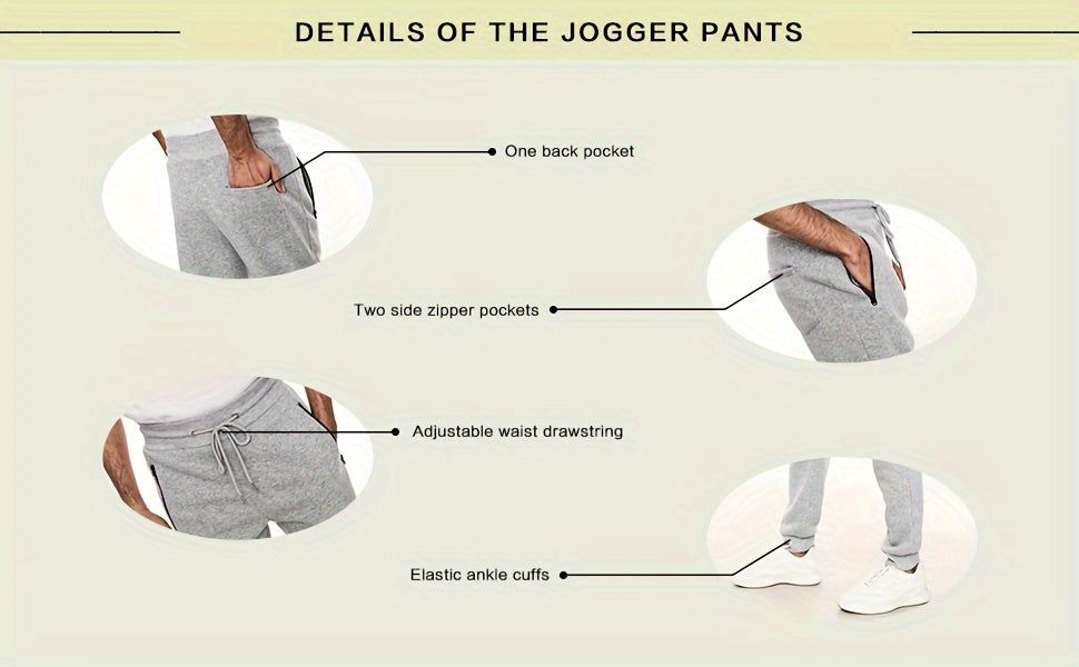 Men’s Fleece Sweatpants – 3-Piece Set