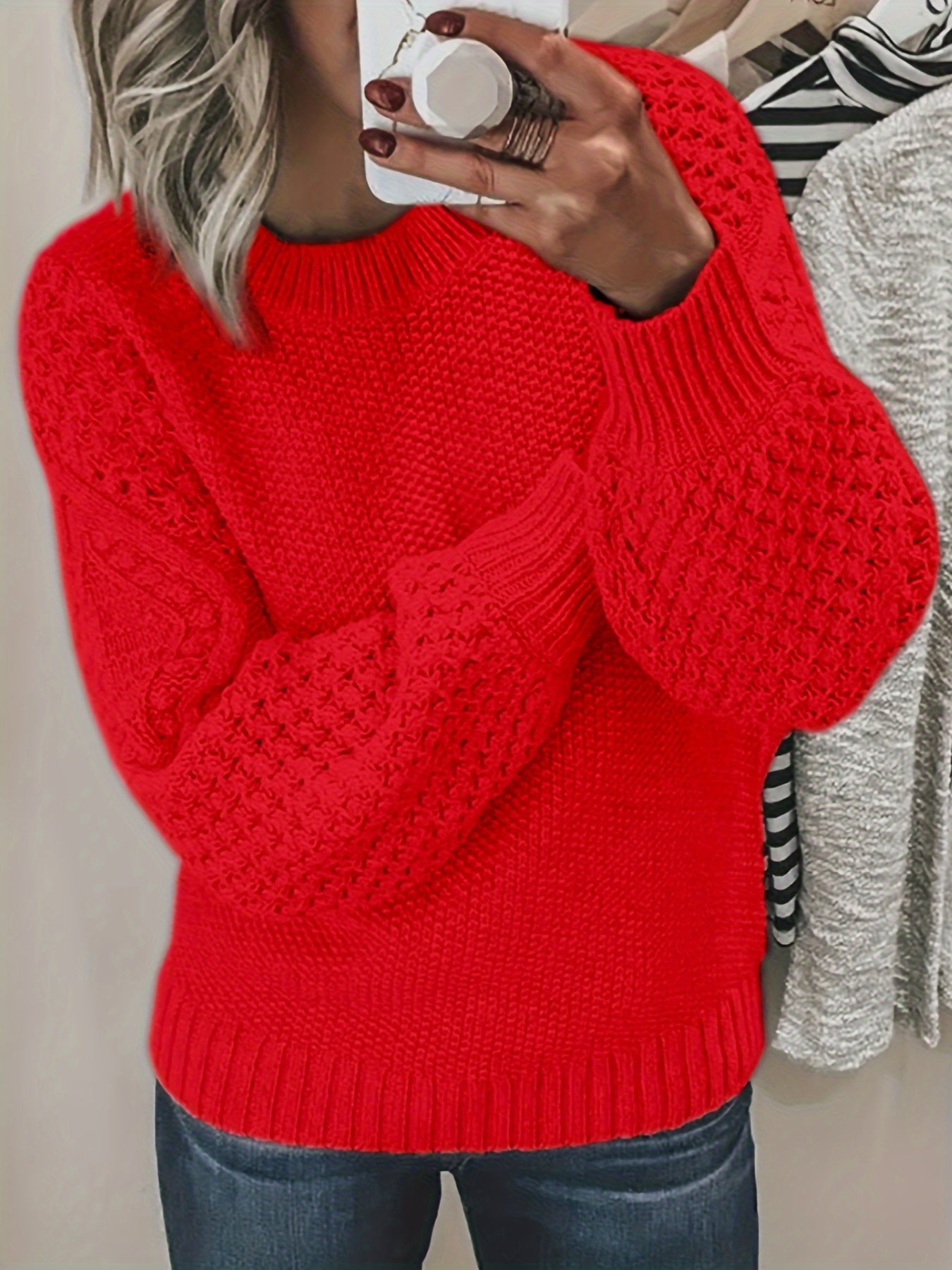 Rib Knit Crew Pullover