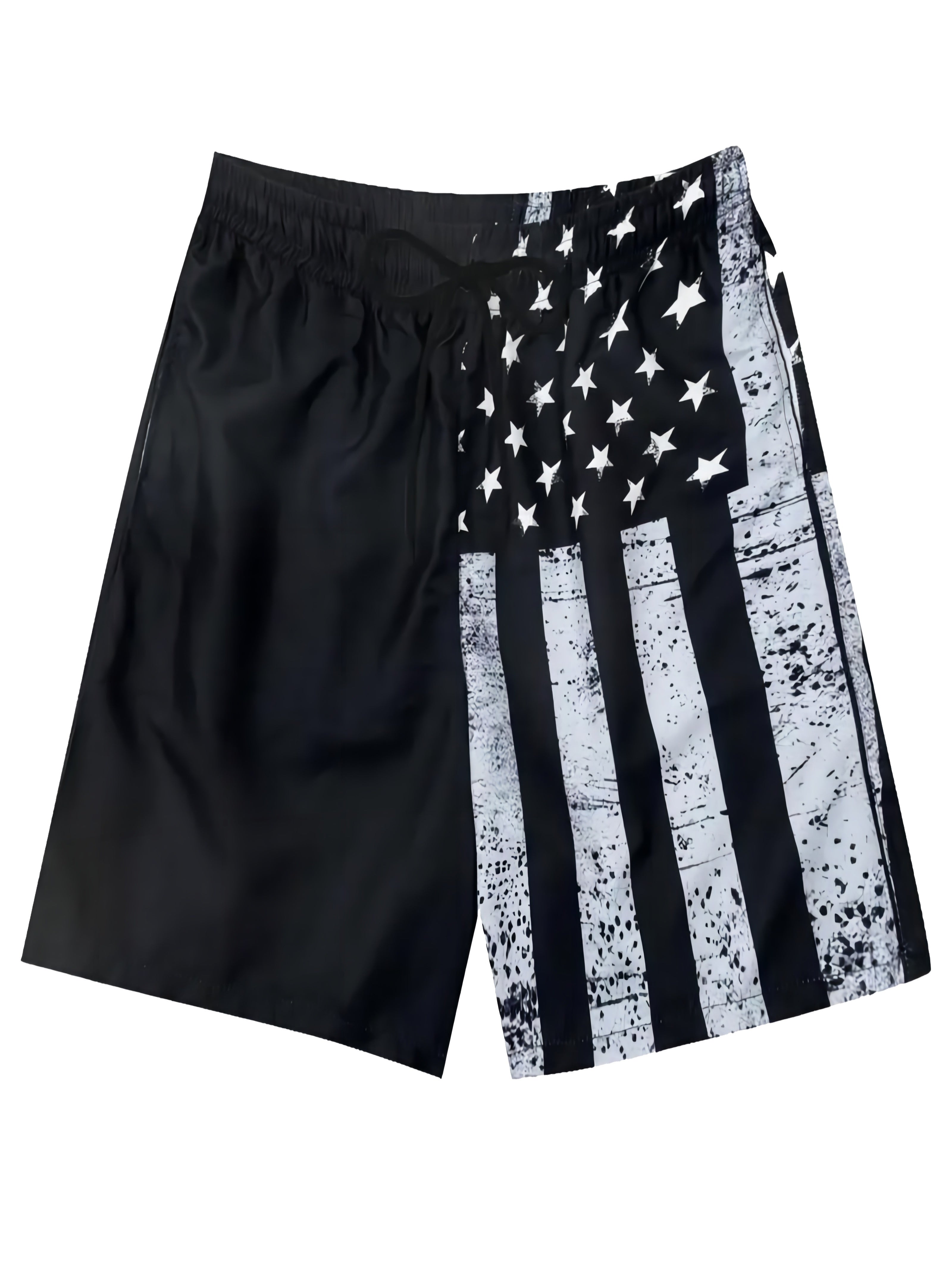 Men’s American Flag Contrast Print Shorts