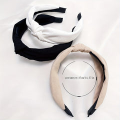 Women’s Minimalist Plain Fabric Headband Set