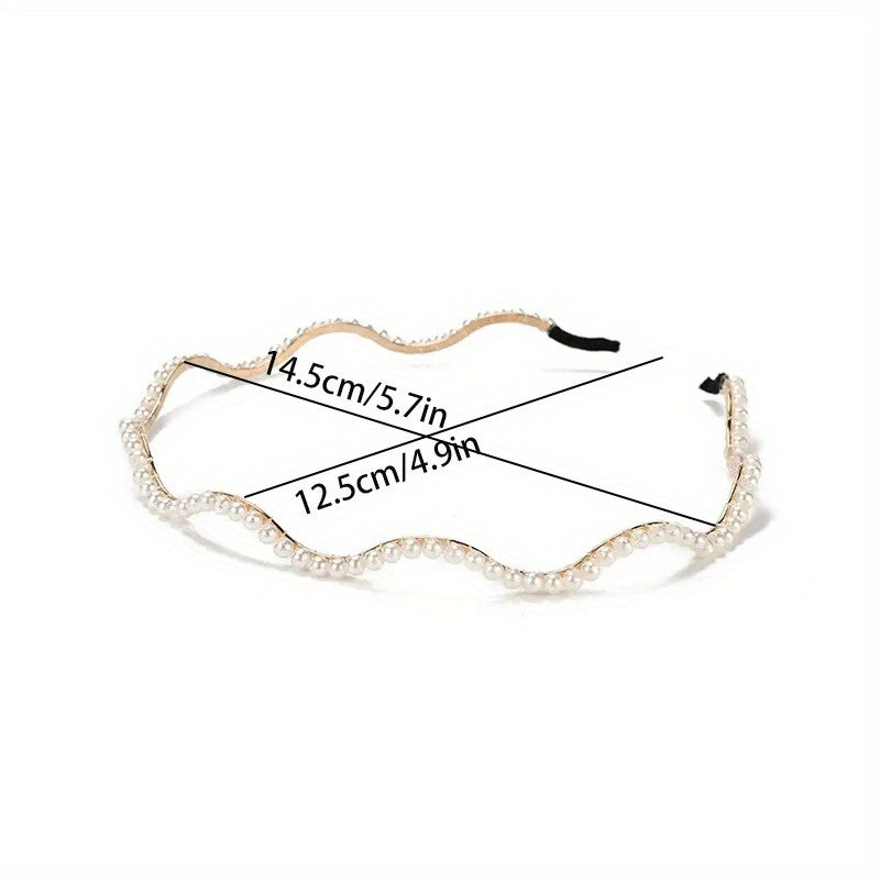 Vintage Faux Pearl Headband Set