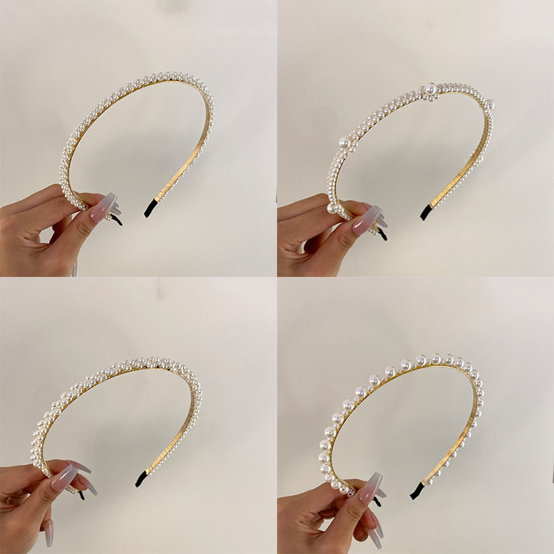 Vintage Faux Pearl Headband Set